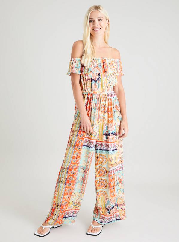 Buy Vibrant Scarf Print Sleeveless Jumpsuit 14 | Jumpsuits and 